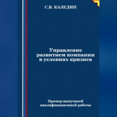 Управление развитием компании в условиях кризиса