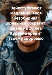 Вейпы убивают медленно. Твоя «безобидная» привычка сократит жизнь на 20 лет. Курение вредит твоему здоровью